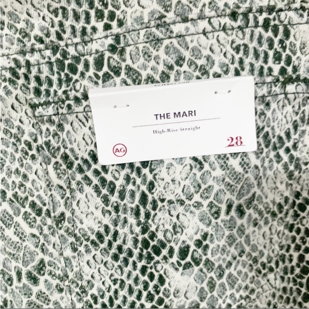 AG Jeans Mari snake-print high-rise‎ straight-leg jeans - Picture 4 of 6